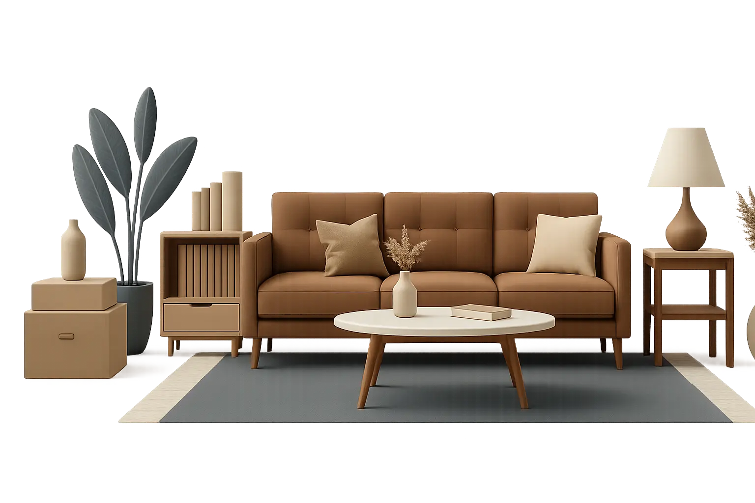 Canapé accueillant symbolisant le confort relationnel